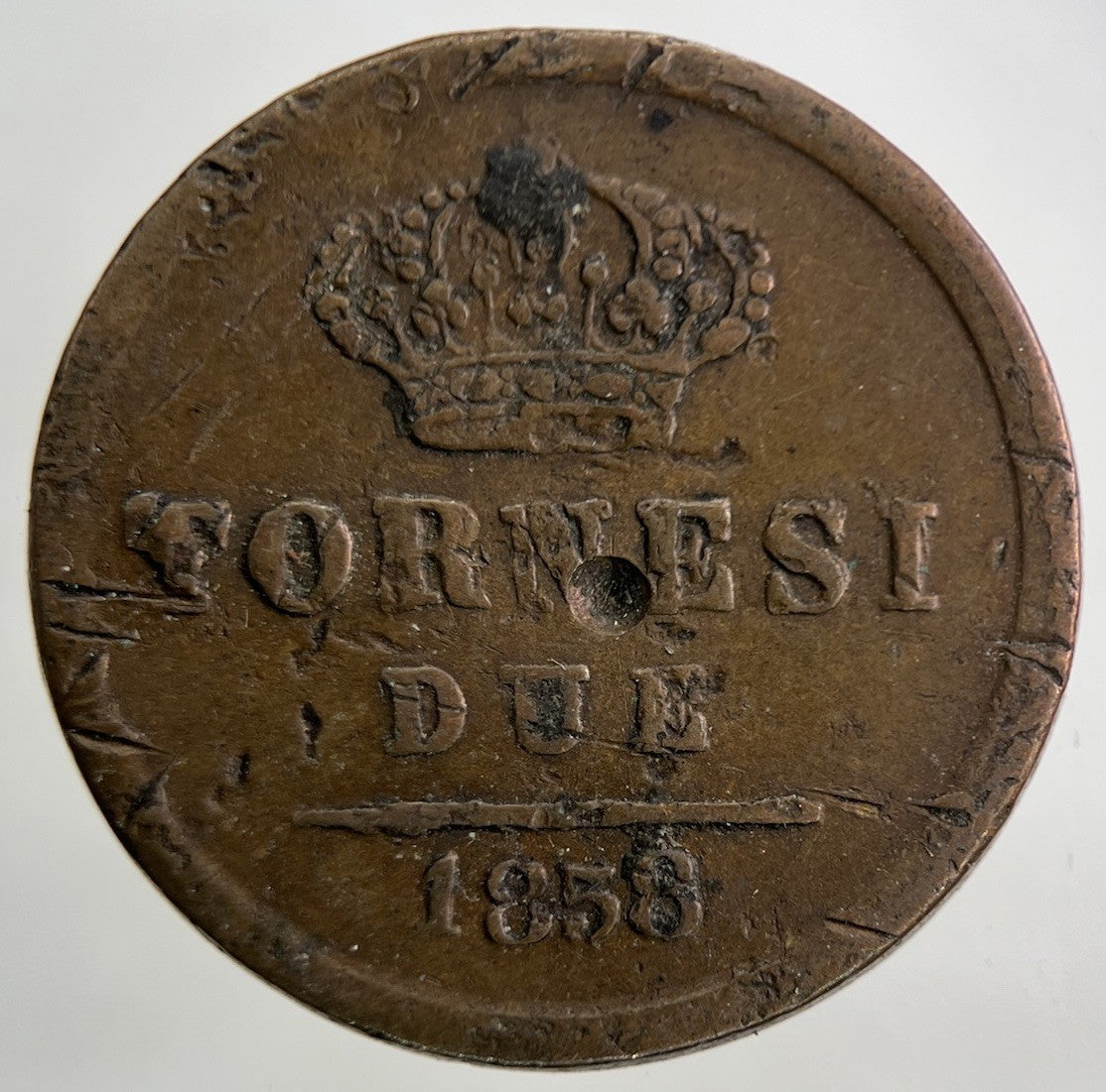 1858 Sicily Tornesi Due Coin | Collectable Grade