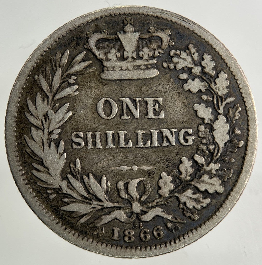 1866 Victoria Shilling Silver Coin | Fine Collectable Grade