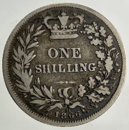 1866 Victoria Shilling Silver Coin | Fine Collectable Grade