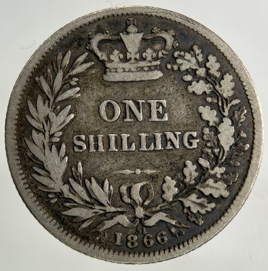 1866 Victoria Shilling Silver Coin | Fine Collectable Grade