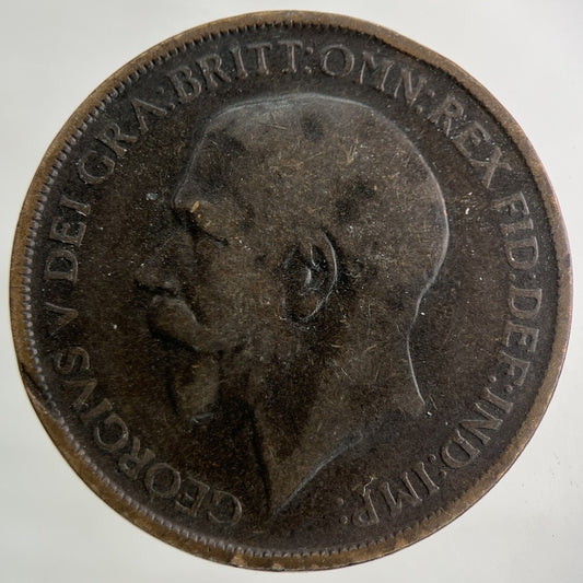 1912 - H George V One Penny Coin | Fair Grade