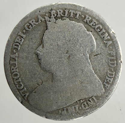 1895 Victoria Threepence Silver Coin | Fair Grade