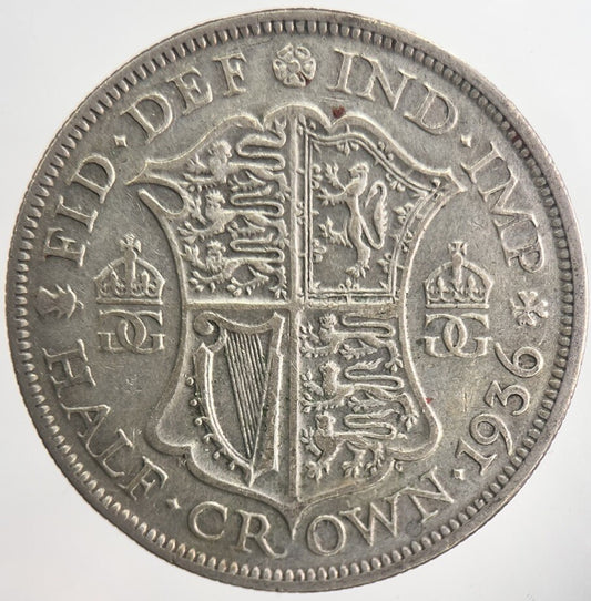 1936 George V Half - Crown Silver Coin | Collectable Grade | a6326