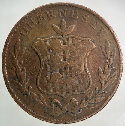 1834 Guernsey 8 Doubles Coin | Collectable Grade