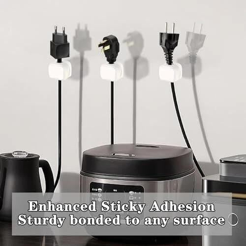 6 x White Magnetic Charger Cable Holders Phone iPhone Samsung For Car Desk Table