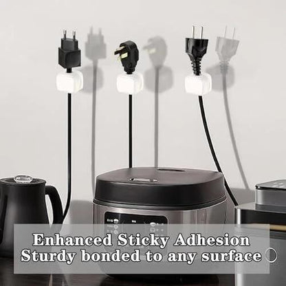 6 x White Magnetic Charger Cable Holders Phone iPhone Samsung For Car Desk Table
