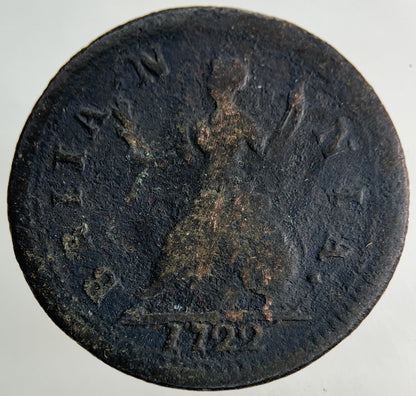 1722 George I 1st Farthing Coin | Collectable Grade