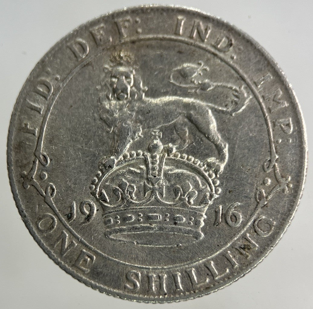 1916 George V Shilling Silver Coin | Very High Grade