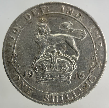 1916 George V Shilling Silver Coin | Very High Grade