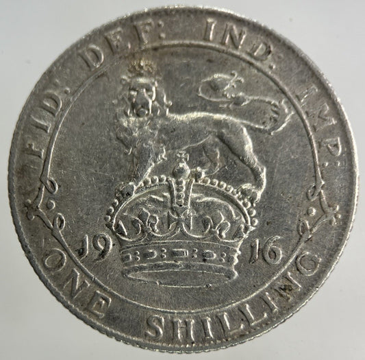 1916 George V Shilling Silver Coin | Very High Grade