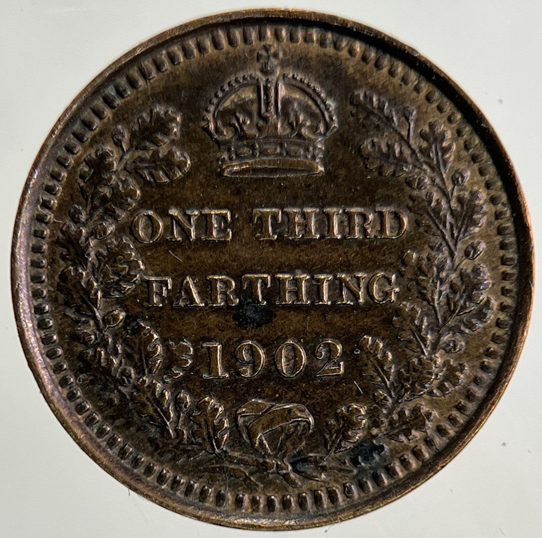 1902 Edward VII One Third 1/3 Farthing Coin | Very High Grade