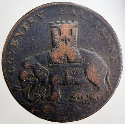 1793 Coventry Lady Godiva Elephant Half - Penny Token | Collectable Grade