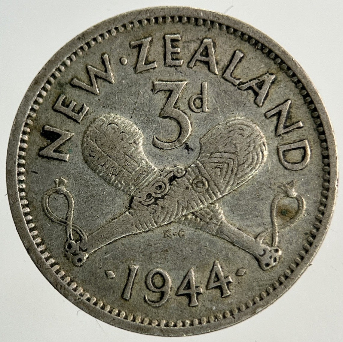 1944 New Zealand Threepence Silver Coin | Fine Collectable Grade