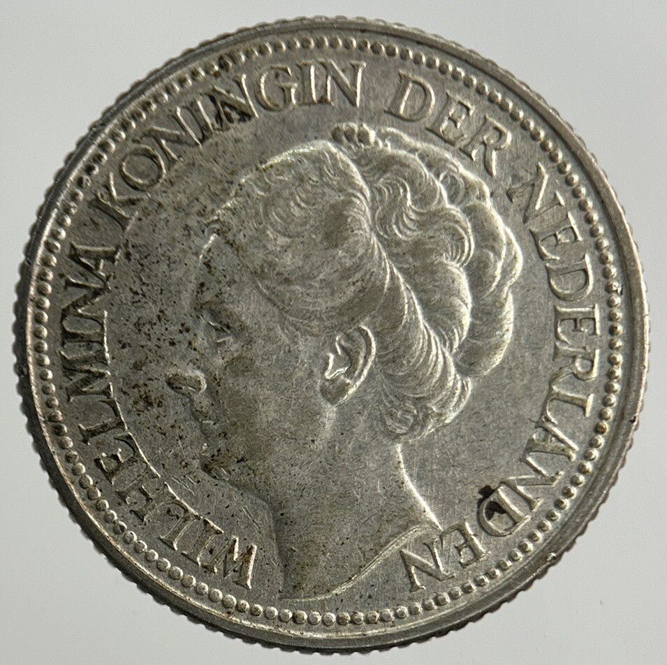 1941 Netherlands 25 Cents Silver Coin | Fine Collectable Grade