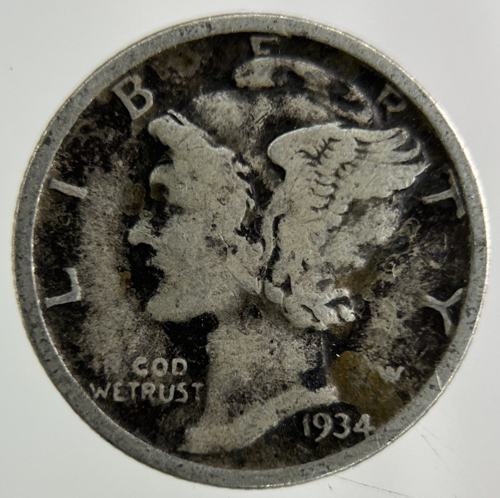 1934 US USA Mercury Dime Silver Coin | Collectable Grade