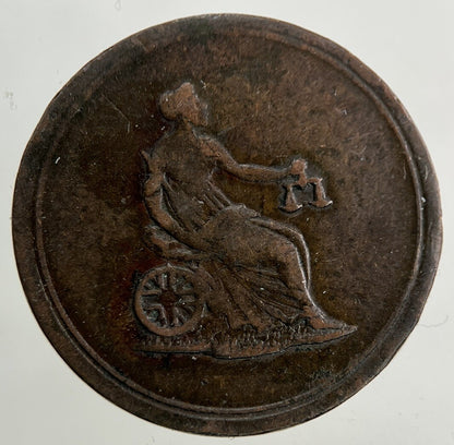 1820 - 1830 British Columbia Farthing Token Coin | Fine Collectable Grade