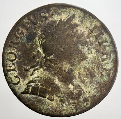 1772 George 3rd III Half - Penny British Coin | Collectable Grade | a5044