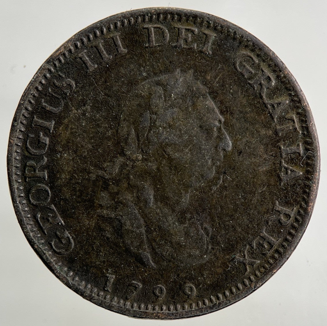 1799 George III 3rd Farthing Coin | Fine Collectable Grade