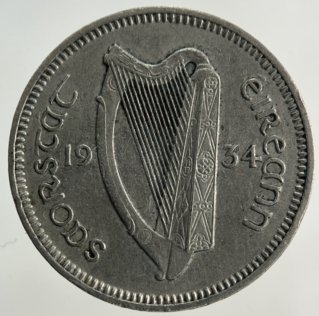 1934 Irish Threepence Coin | Fine Collectable Grade