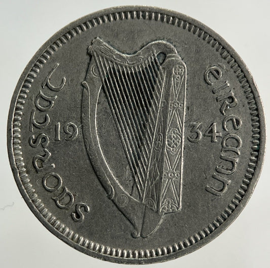 1934 Irish Threepence Coin | Fine Collectable Grade