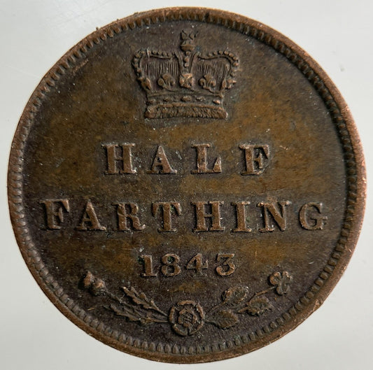 1843 Victoria Half Farthing Coin | Fine Collectable Grade