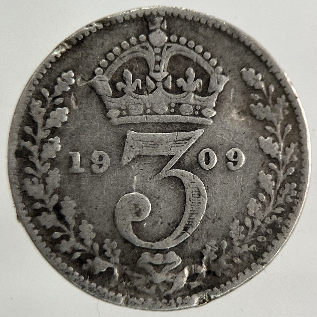 1909 Edward VII Threepence Silver Coin | Collectable Grade