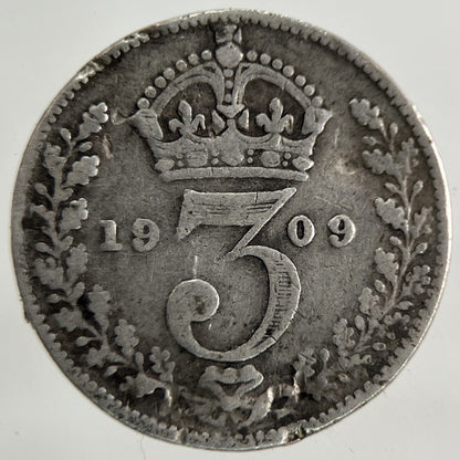 1909 Edward VII Threepence Silver Coin | Collectable Grade