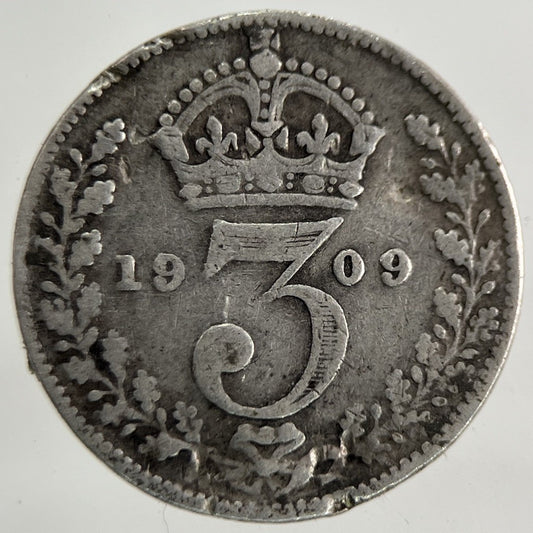 1909 Edward VII Threepence Silver Coin | Collectable Grade