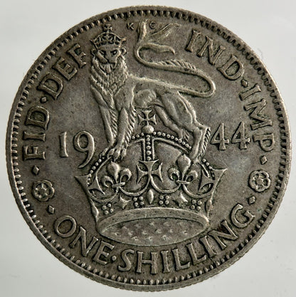 1944 George VI Shilling Silver Coin | Fine Collectable Grade