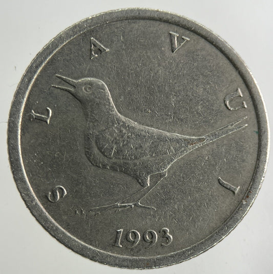 1993 Croatia 1 Kuna Coin | Fine Collectable Grade