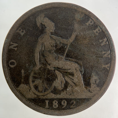 1892 Victoria One Penny Coin | Collectable Grade