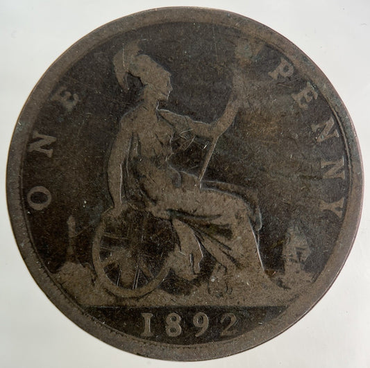 1892 Victoria One Penny Coin | Collectable Grade