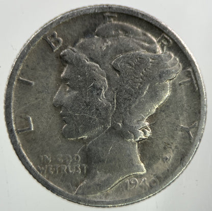 1940 US USA Mercury Dime Silver Coin | Collectable Grade