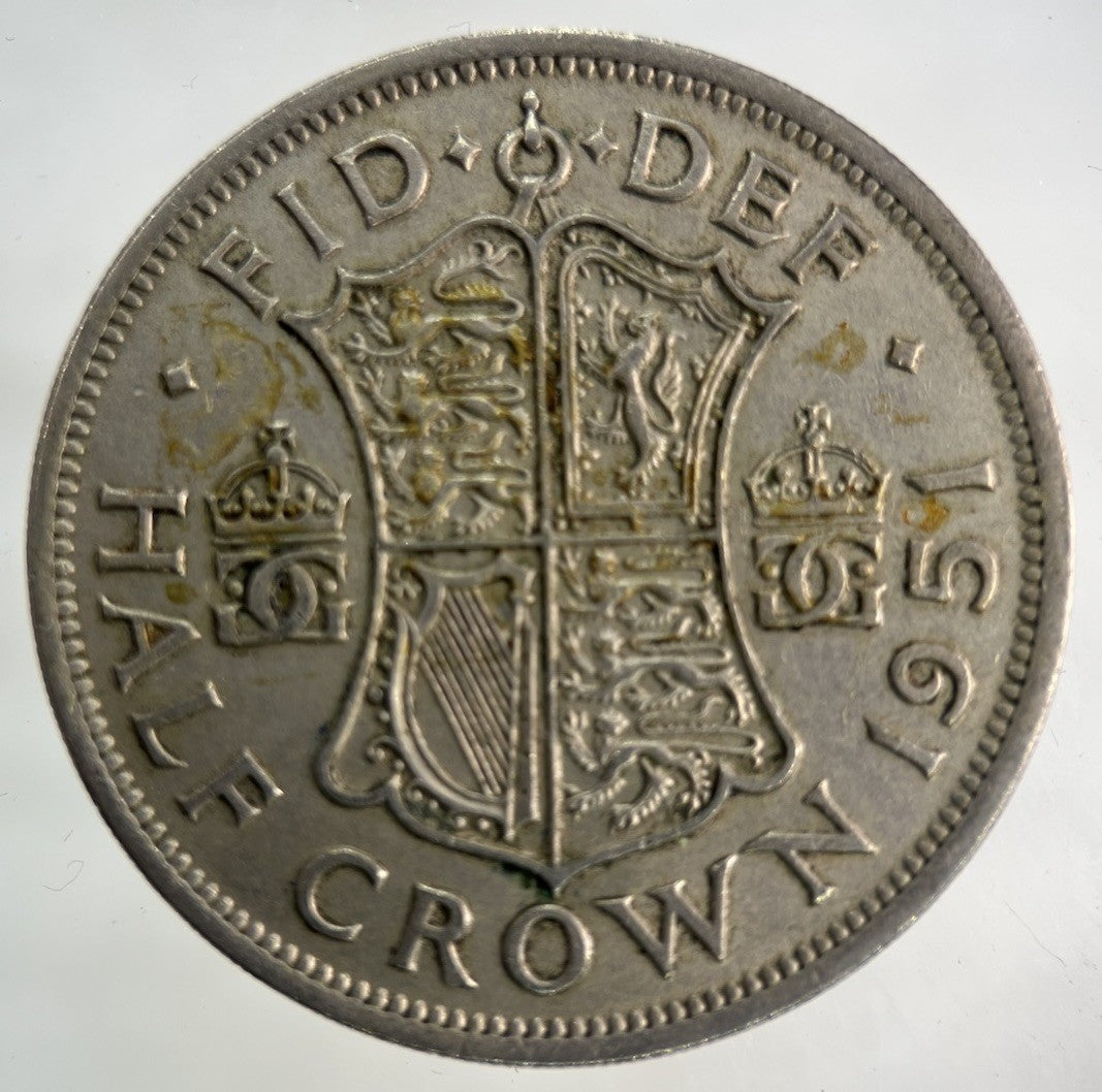 1951 George VI Half - Crown Coin | Fine Collectable Grade