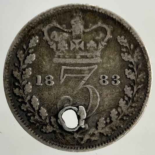 1883 Victoria Threepence Silver Coin | Fine Collectable Grade
