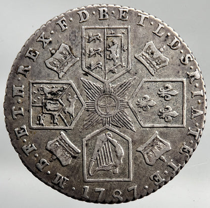 1787 George III 3rd Sixpence Silver Coin | Fine Collectable Grade