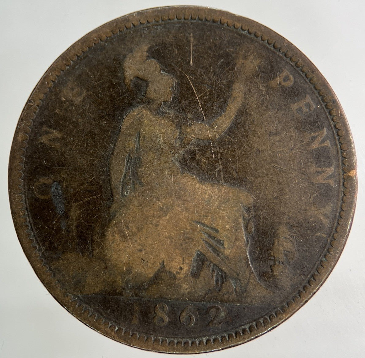 1862 Victoria One Penny Coin | Collectable Grade