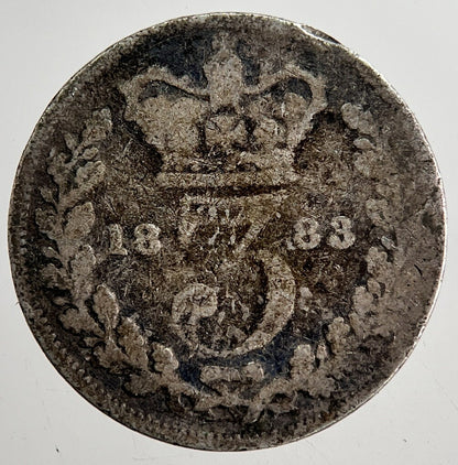 1883 Victoria Threepence Silver Coin | Collectable Grade | a8689