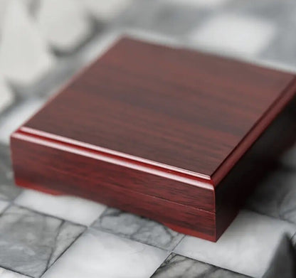 2 x Coin / Medal Display Wood Storage Protective Box With Red Velvet Interior