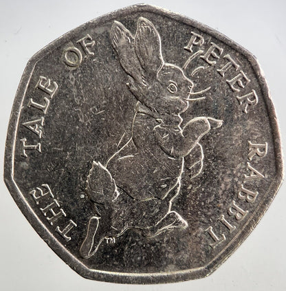 2017 Peter Rabbit 50p 50 Pence Coin | Fine Collectable Grade | a5386