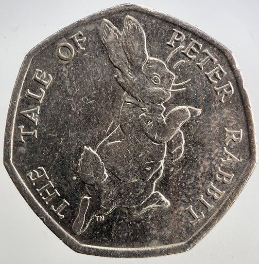 2017 Peter Rabbit 50p 50 Pence Coin | Fine Collectable Grade | a5386