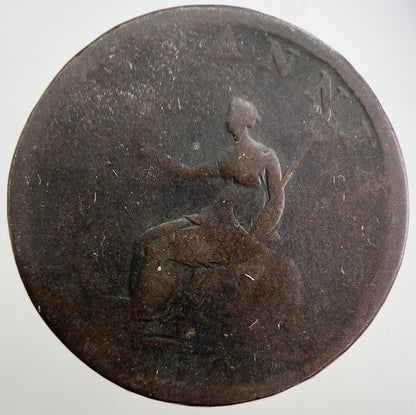 1807 George 3rd III Half - Penny British Coin | Worn Grade | a7521