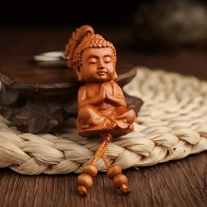 Mini Buddha Buddhism Shaped Keyring Premium Keychain Gift UK