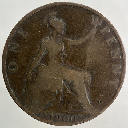 1900 Victoria One Penny Coin | Fair Grade