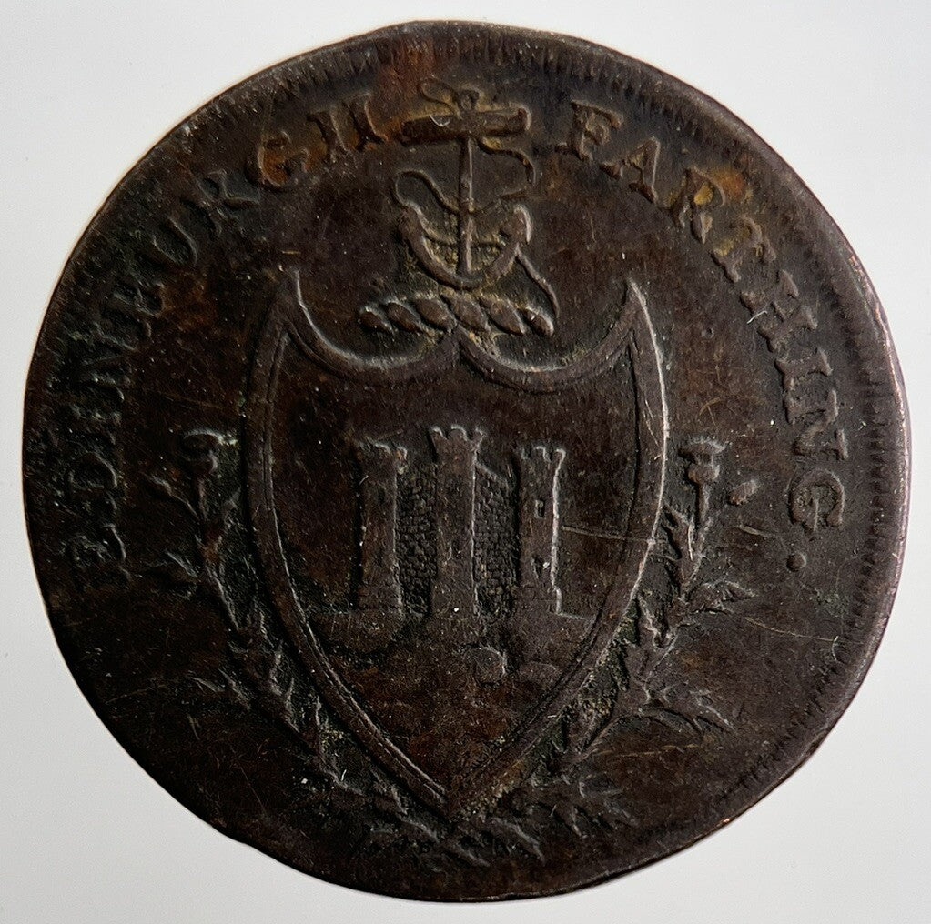 1792 Edinburgh Farthing Token | Fine Collectable Grade
