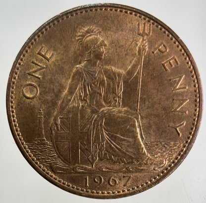 1967 Elizabeth II 2nd One Penny Coin | Very Fine Grade