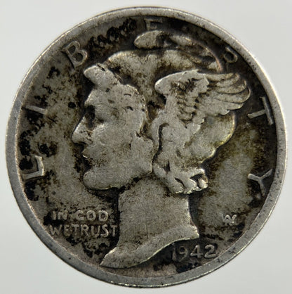 1942 US USA Mercury Dime Silver Coin | Collectable Grade