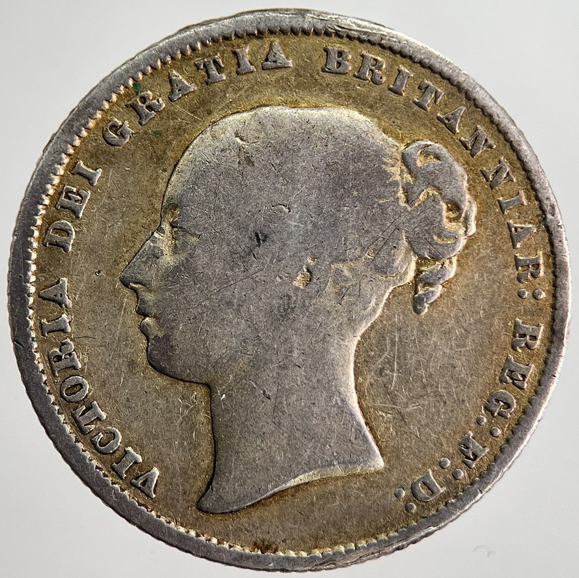 1865 Die - 47 Young Head Victoria Shilling Silver Coin | Collectable Grade | a7919
