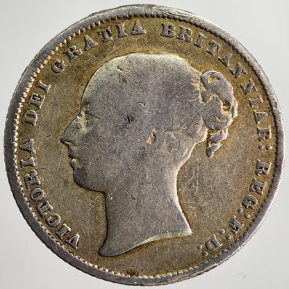 1865 Die - 47 Young Head Victoria Shilling Silver Coin | Collectable Grade | a7919