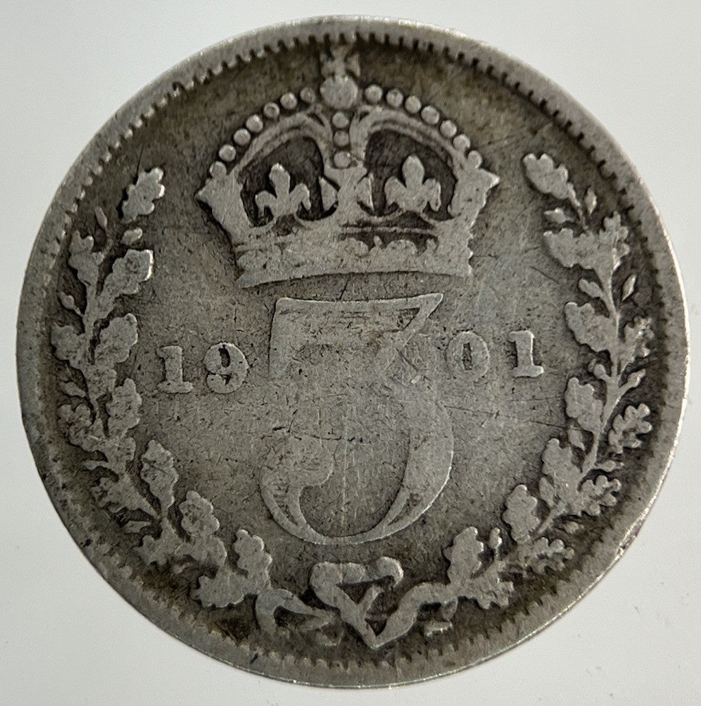 1901 Victoria Threepence Silver Coin | Collectable Grade